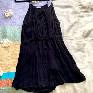 Free People Black Romper with Tie Front
